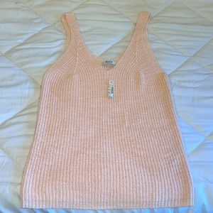 Madewell sweater knit tank top blush pink XL BNWT